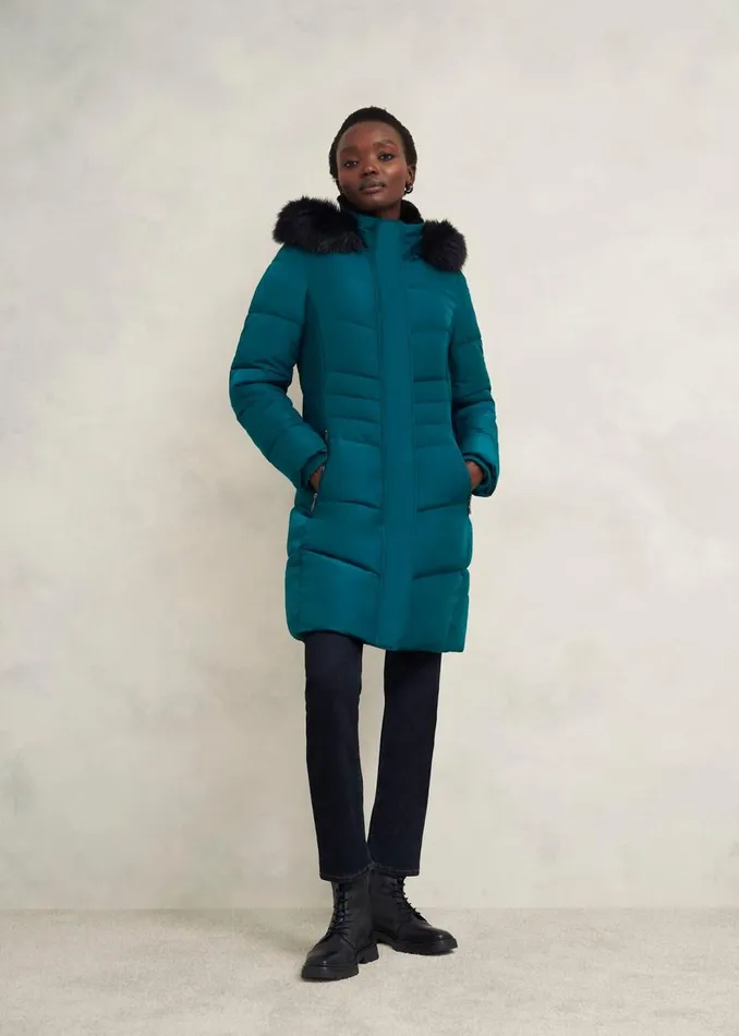 Coats and Jackets Women HOBBS Petite Jaymie Puffer Kyanite Green