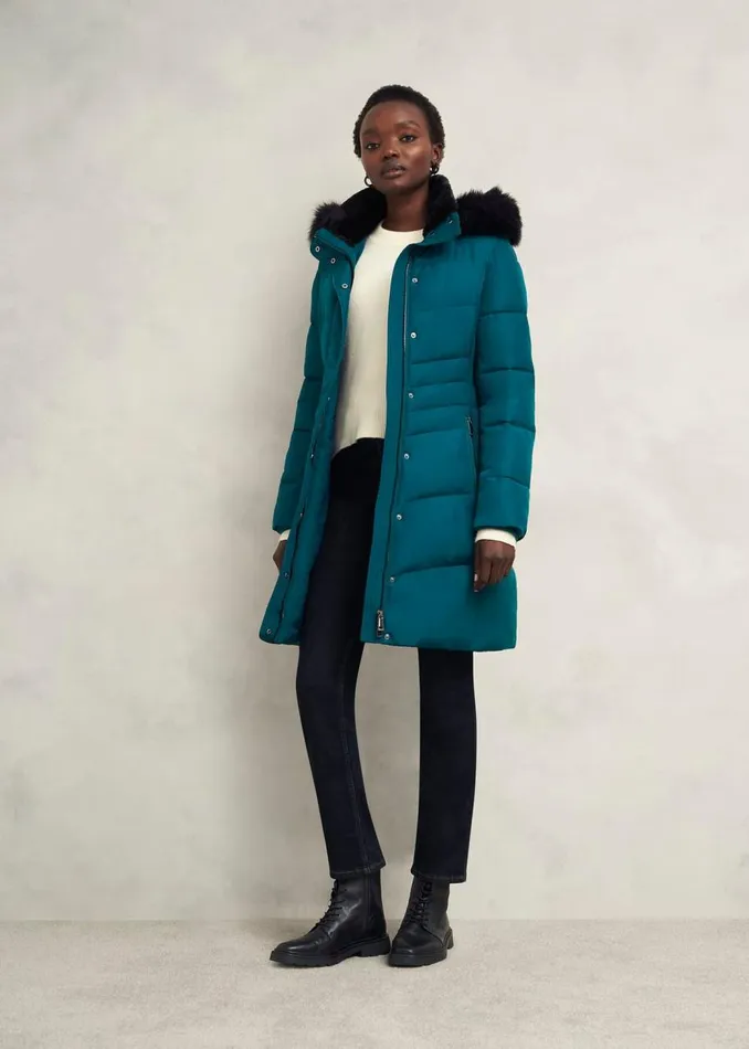Coats and Jackets Women HOBBS Petite Jaymie Puffer Kyanite Green