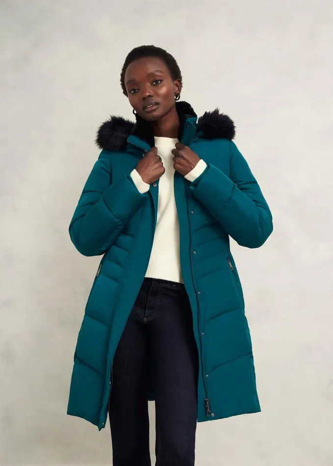 Coats and Jackets Women HOBBS Petite Jaymie Puffer Kyanite Green