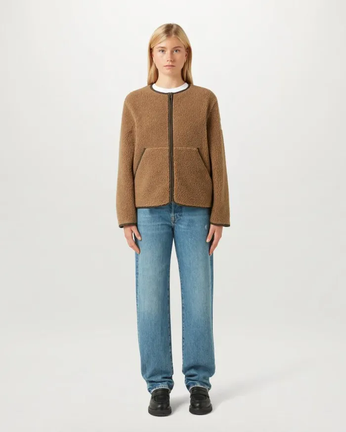 Coats and Parkas Women Belstaff Centenary Fleece Jacket British Khaki Coats and Parkas Women Belstaff Centenary Fleece Jacket British Khaki