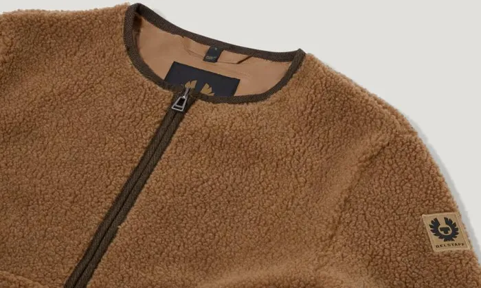 Coats and Parkas Women Belstaff Centenary Fleece Jacket British Khaki Coats and Parkas Women Belstaff Centenary Fleece Jacket British Khaki