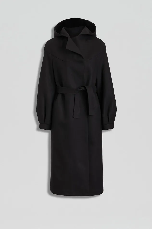 Coats Women HOODED DUFFLE BLACK Scanlan Theodore Coats Women HOODED DUFFLE BLACK Scanlan Theodore