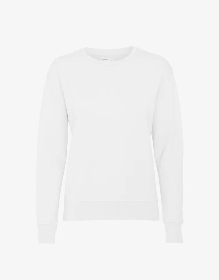 Colorfulstandard Women Classic Organic Crew 8211 Optical White Women Crewneck Sweatshirts