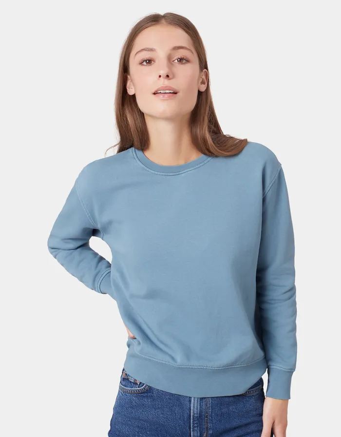 Colorfulstandard Women Classic Organic Crew 8211 Optical White Women Crewneck Sweatshirts