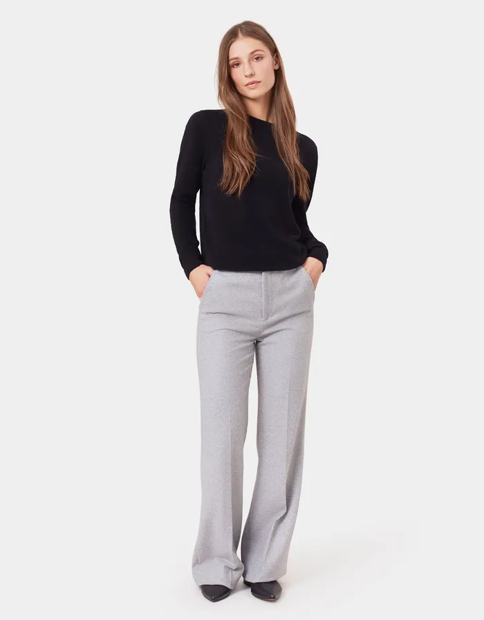 Colorfulstandard Women Light Merino Wool Crew 8211 Stone Blue Women Knit Sweaters