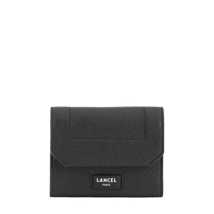 Compact Medium Wallet With Flap Black Women Lancel Wallet