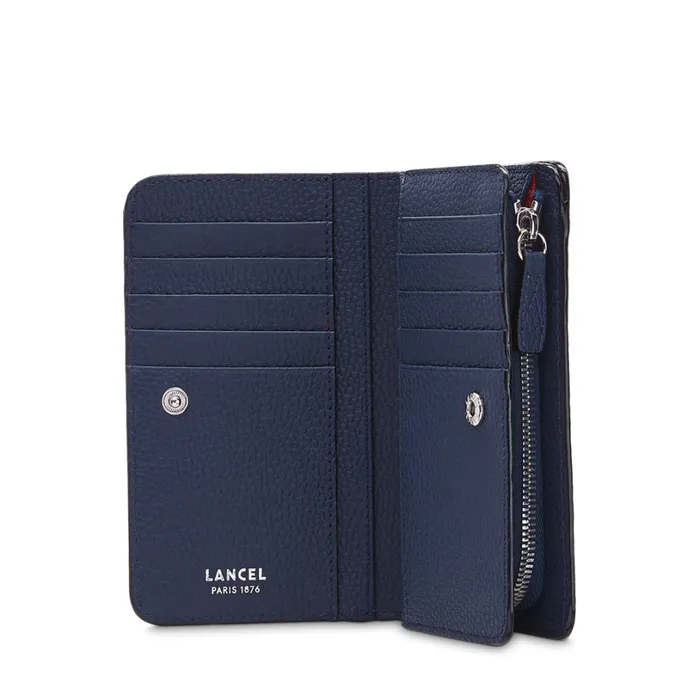 Compact Rectangular Zipped Wallet Petrol Women Lancel Purse