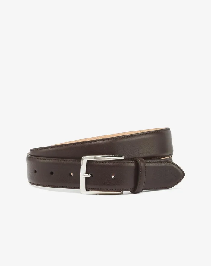 Corneliani Belts And Gloves Dark Brown Super Soft Nappa Leather Belt For Men 8211 Men