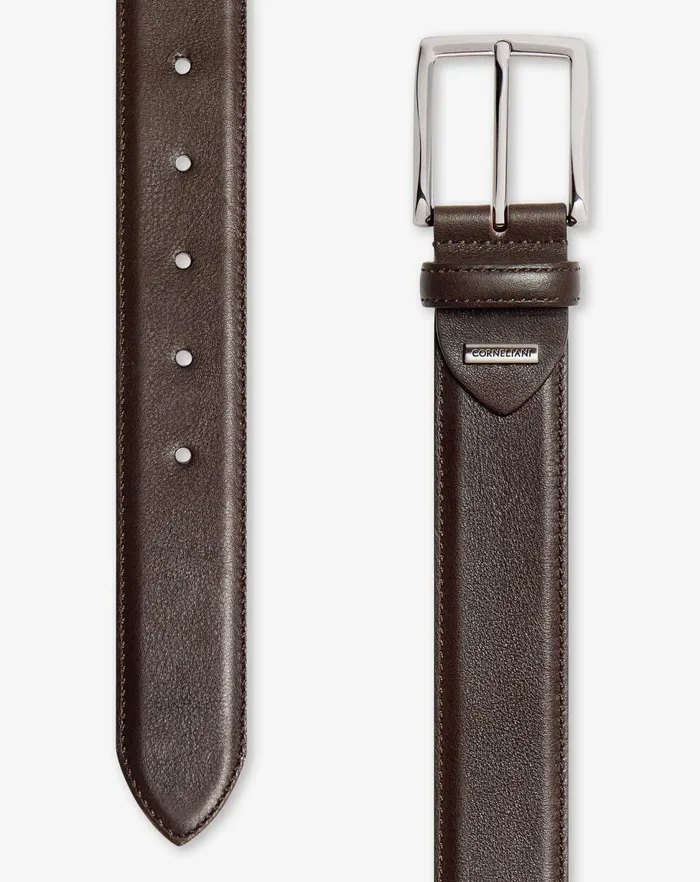 Corneliani Belts And Gloves Dark Brown Super Soft Nappa Leather Belt For Men 8211 Men