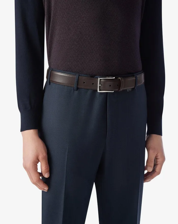 Corneliani Belts And Gloves Dark Brown Super Soft Nappa Leather Belt For Men 8211 Men
