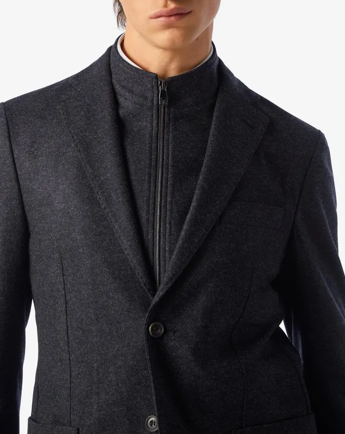 Corneliani Jackets Grey 2button Jersey Wool Flannel Jacket 8211 Men