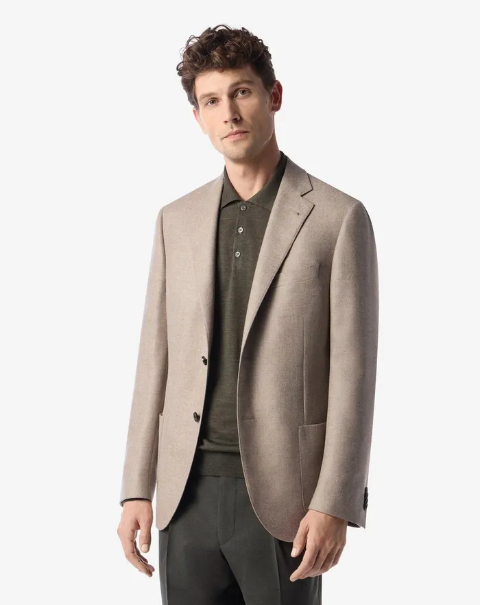 Corneliani Jackets Taupe Wool And Cashmere Jacket For Men 8211 Men