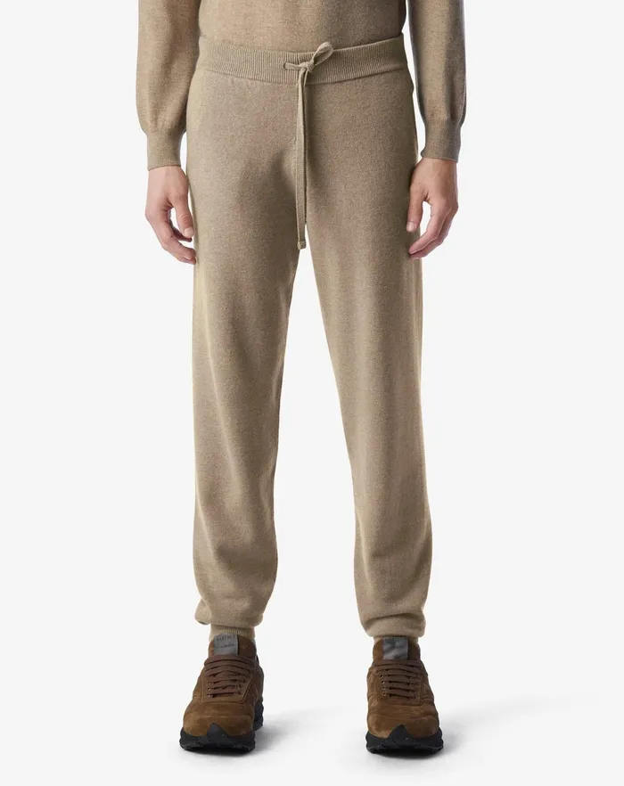 Corneliani Jeans and Slacks Beige Cashmere Blend Joggers For Men 8211 Men