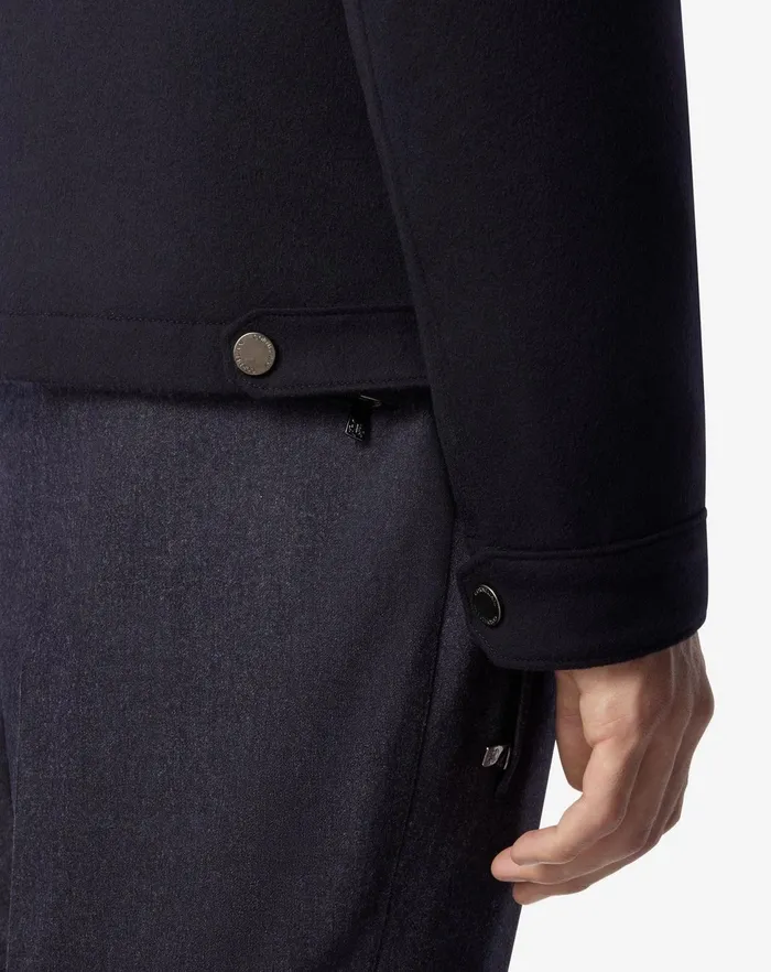 Corneliani Outerwear And Coats Blue Wool Beaver Jacket For Men 8211 Men