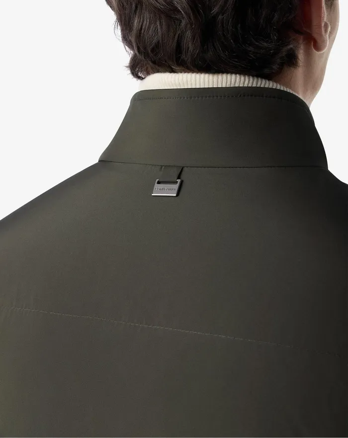 Corneliani Outerwear And Coats Forest Green Real Down Padded Bomber Jacket For Men 8211 Men