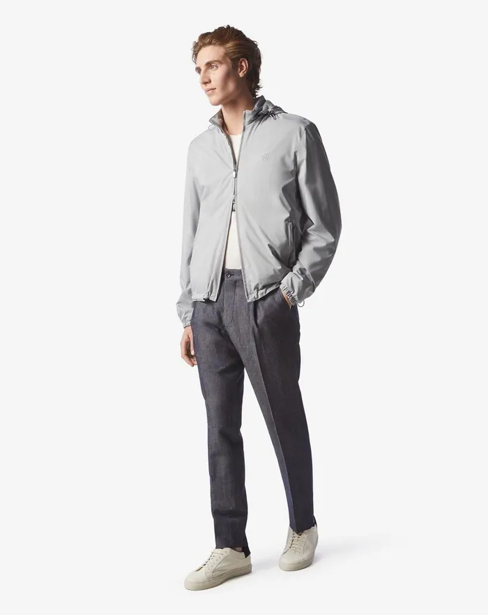 Corneliani Outerwear And Coats Grey Waterrepellent Reversible Jacket 8211 Men