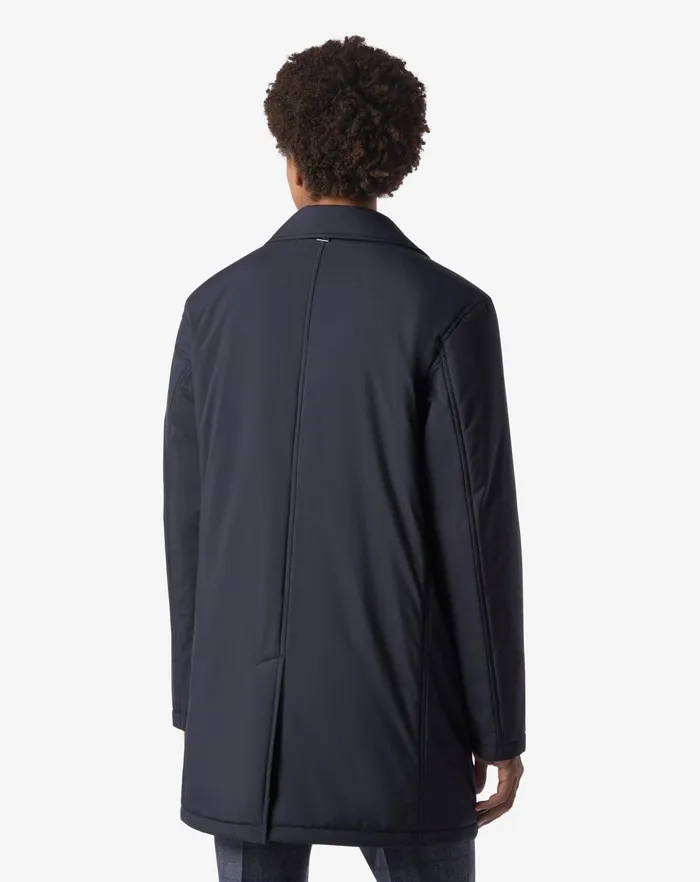 Corneliani Outerwear And Coats Navy Blue Technical Fabric Trench 8211 Men