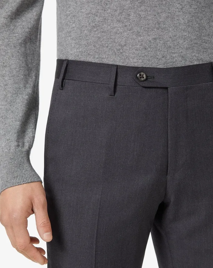 Corneliani Pants Anthracite S130s Wool Trousers 8211 Men
