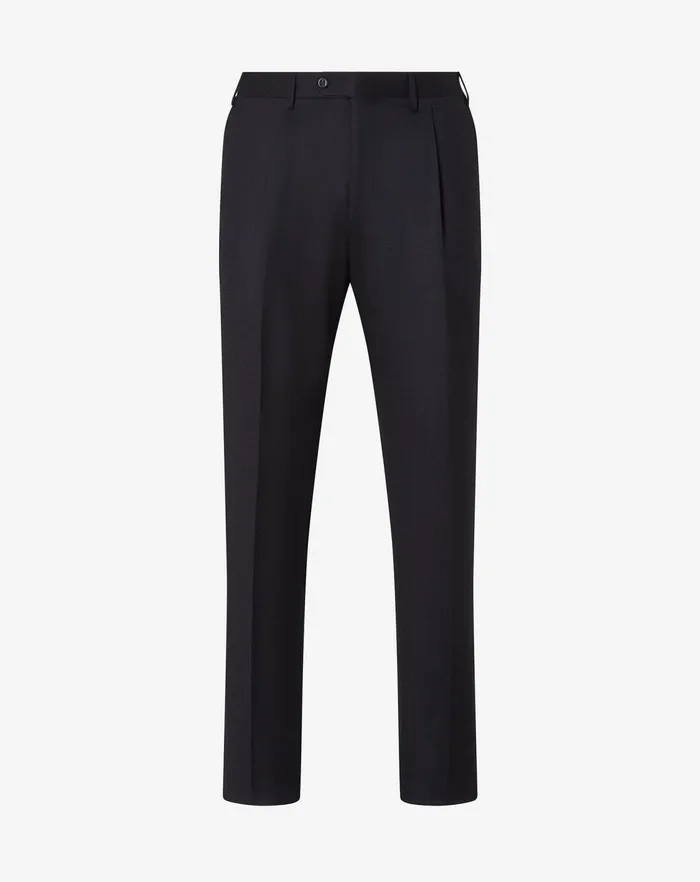 Corneliani Pants Black 1 Pleated Pure Wool Trousers For Men 8211 Men
