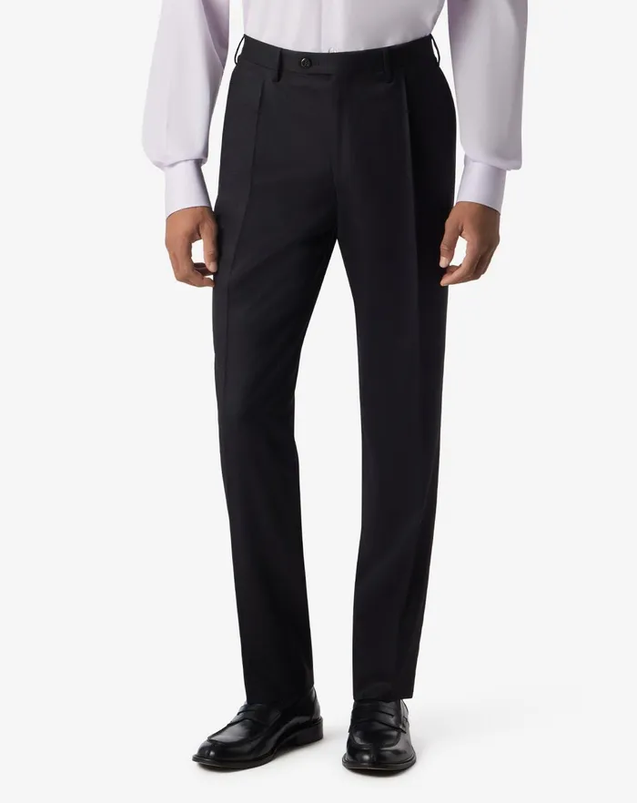 Corneliani Pants Black 1 Pleated Pure Wool Trousers For Men 8211 Men