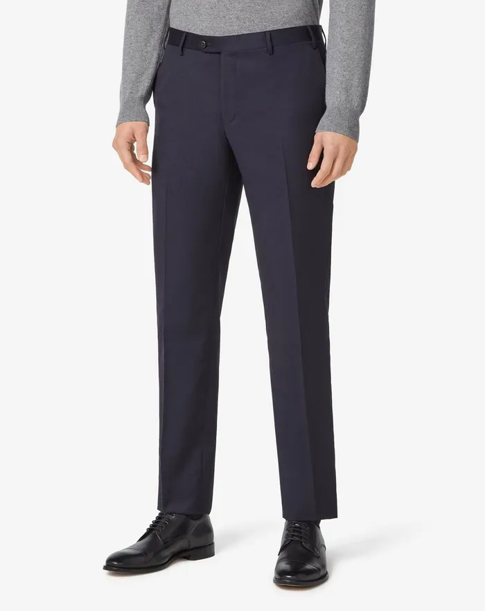 Corneliani Pants Navy Blue S130s Wool Trousers 8211 Men