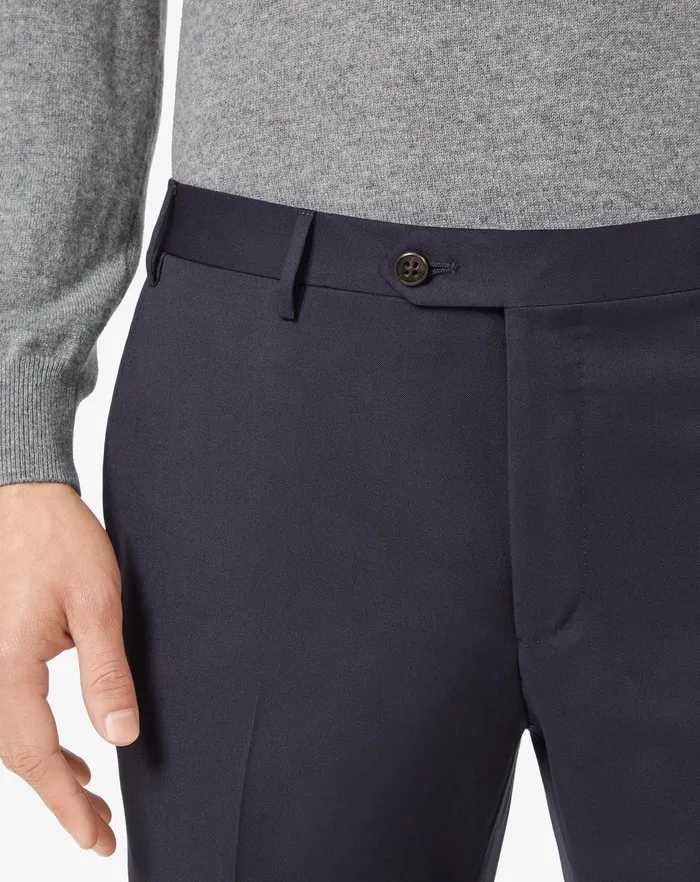 Corneliani Pants Navy Blue S130s Wool Trousers 8211 Men