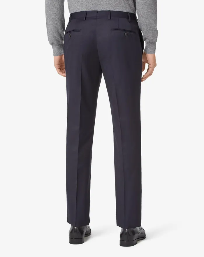 Corneliani Pants Navy Blue S130s Wool Trousers 8211 Men