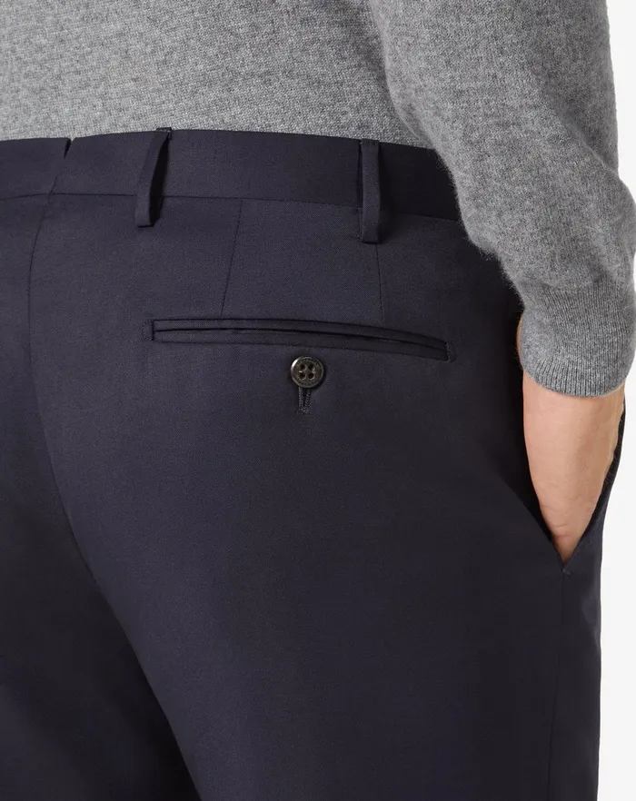 Corneliani Pants Navy Blue S130s Wool Trousers 8211 Men