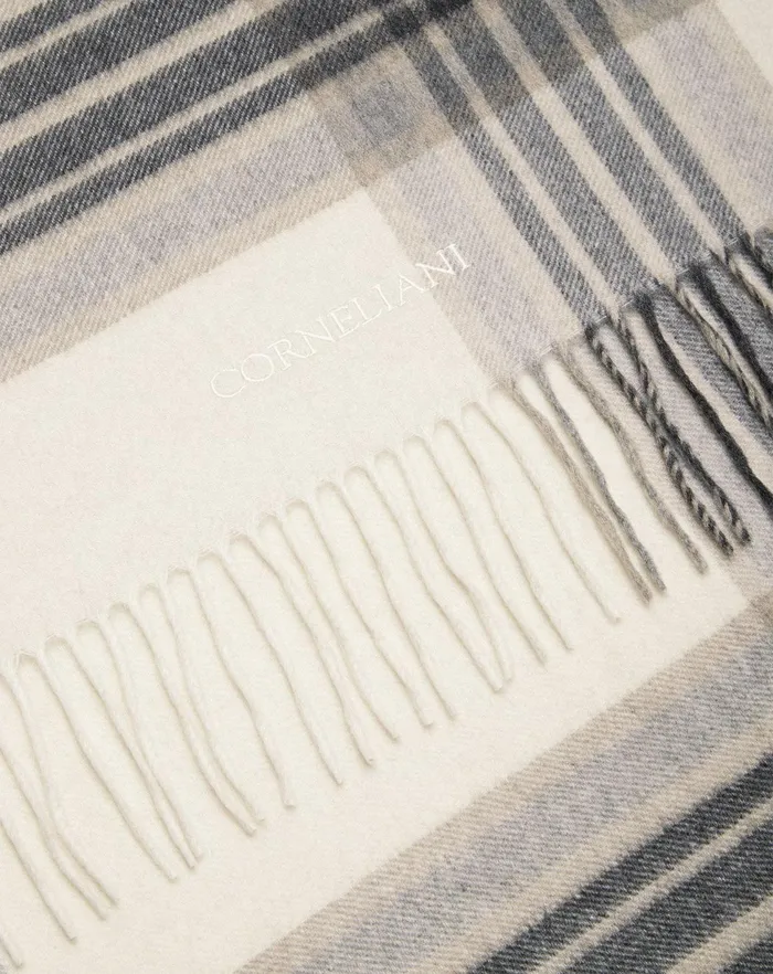 Corneliani Scarves And Hats Natural Shade Pure Cashmere Scarf For Men 8211 Men