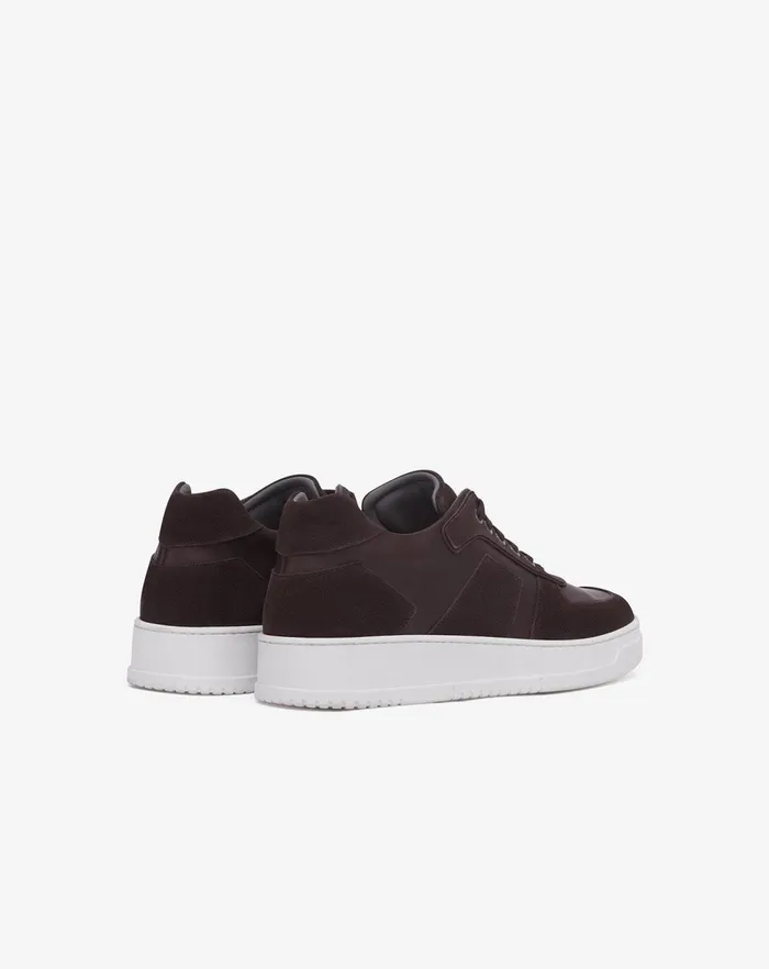 Corneliani Shoes Brown Nappa And Suede Trainers For Men 8211 Men