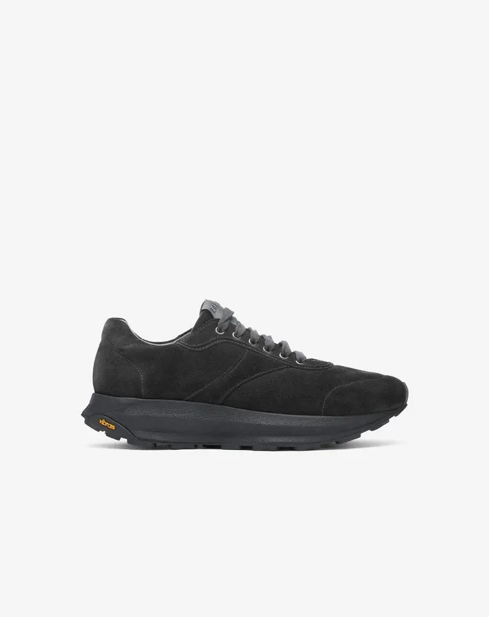 Corneliani Shoes Dark Grey Suede Running Shoes For Men 8211 Men