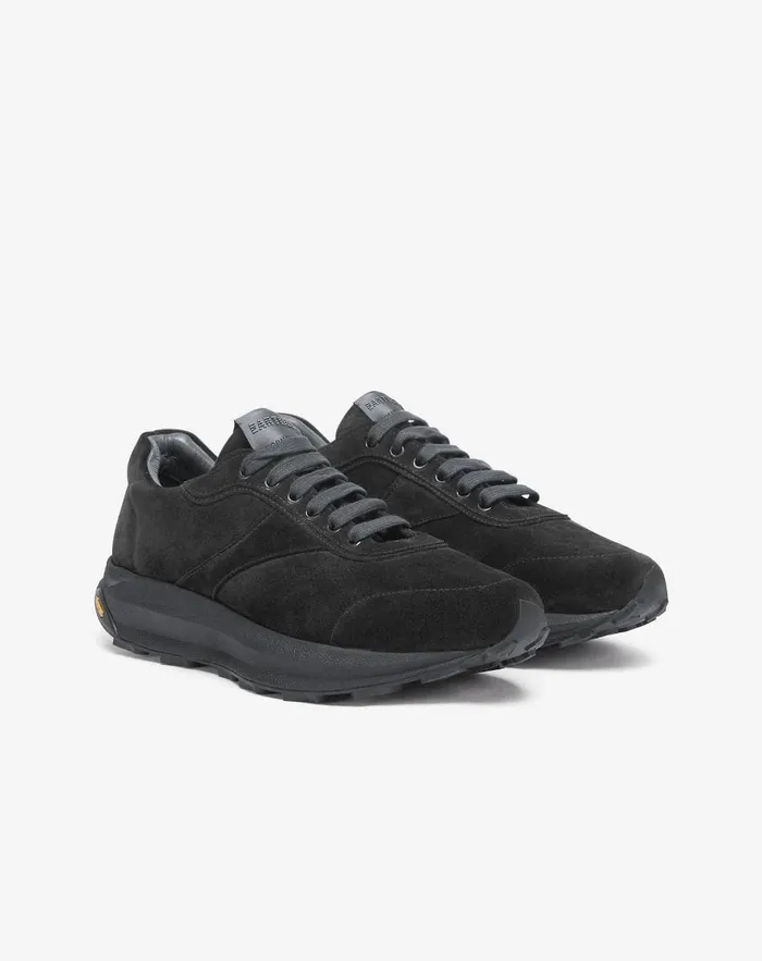 Corneliani Shoes Dark Grey Suede Running Shoes For Men 8211 Men