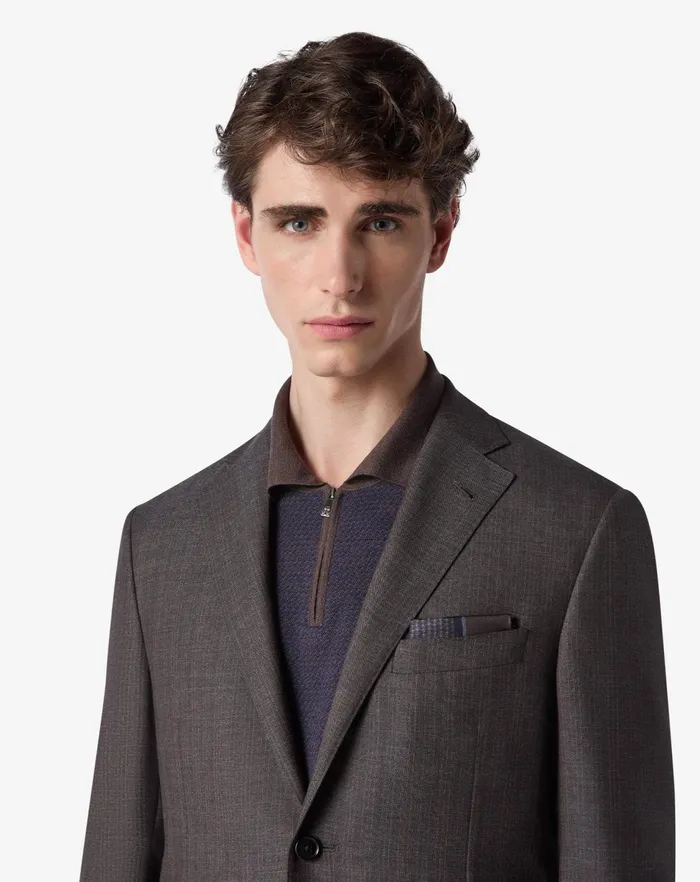 Corneliani Ties And Pochette Bluebrown Pure Silk Satin Pocket Square For Men 8211 Men
