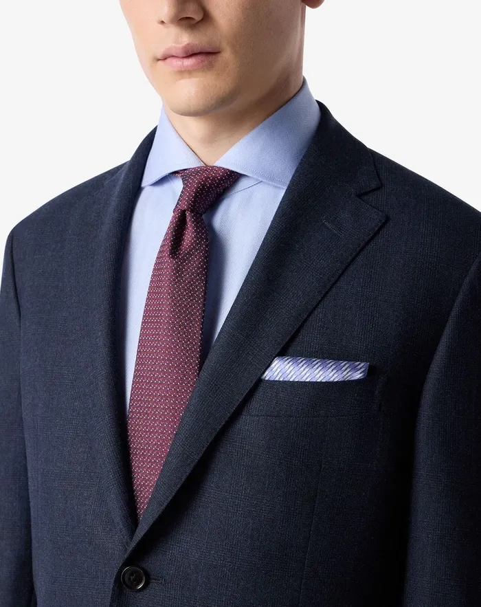 Corneliani Ties And Pochette Burgundy Silk Tie With Jacquard Geometric Pattern 8211 Men