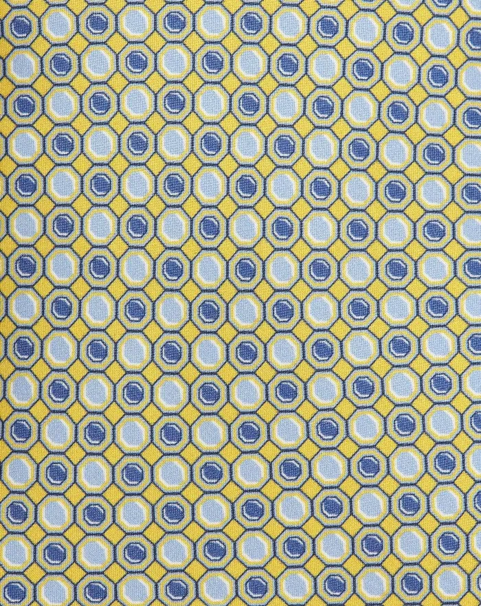 Corneliani Ties And Pochette Yellow Printed Satin Tie 8211 Men
