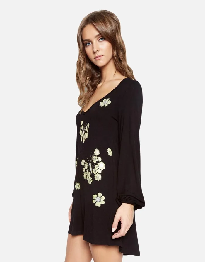 Cosette Mini Sunflower Butterfly Black Women039s Lauren Moshi Dresses
