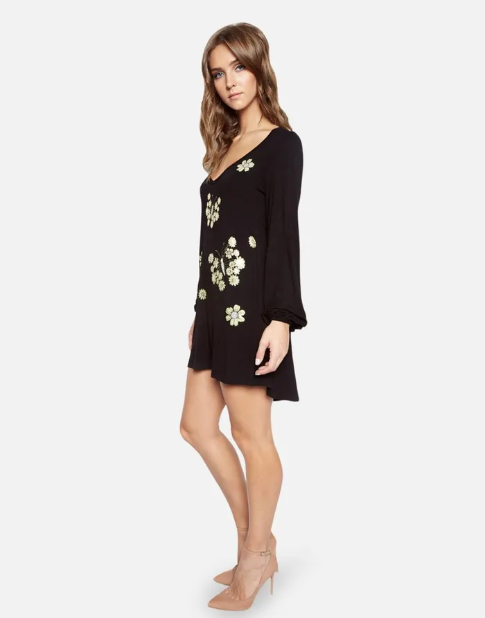 Cosette Mini Sunflower Butterfly Black Women039s Lauren Moshi Dresses