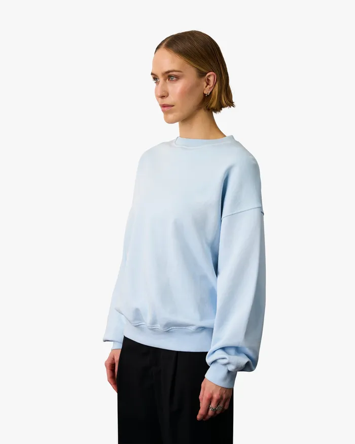 Crewneck Sweatshirts Colorfulstandard Women Organic Oversized Crew 8211 Petrol Blue