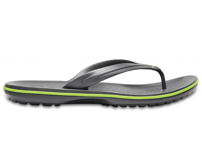 Crocband Flip Graphite Volt Green Women Crocs FlipFlops