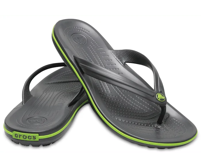 Crocband Flip Graphite Volt Green Women Crocs FlipFlops