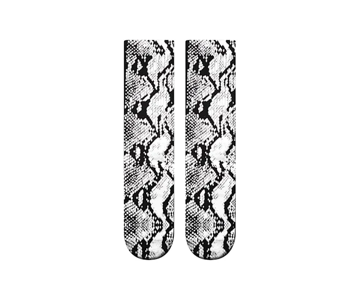 CrocsSocks Snake Crew Silver Black MenWomen Crocs Socks