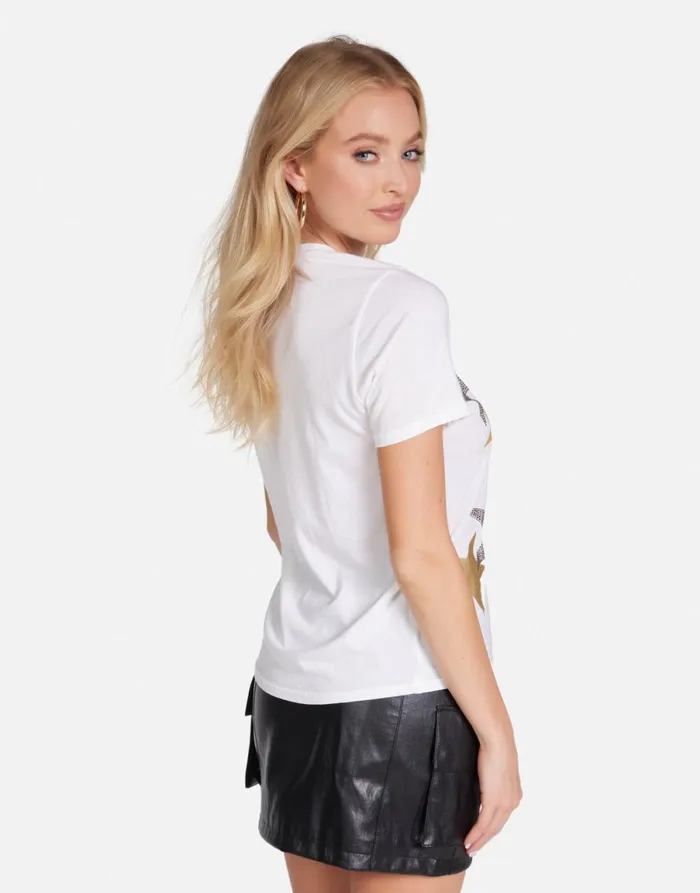 Croft Gold Crystal Multi Stars Milk Women039s Lauren Moshi Short Sleeve