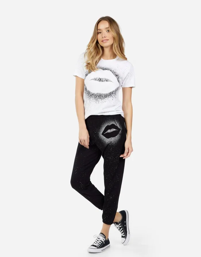 Croft Splatter Kiss White Women039s Lauren Moshi Short Sleeve