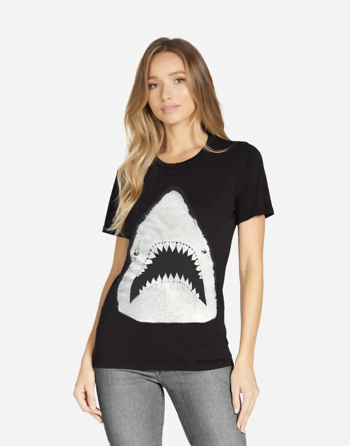 Croft X Crystal Shark Black Women039s Lauren Moshi Short Sleeve