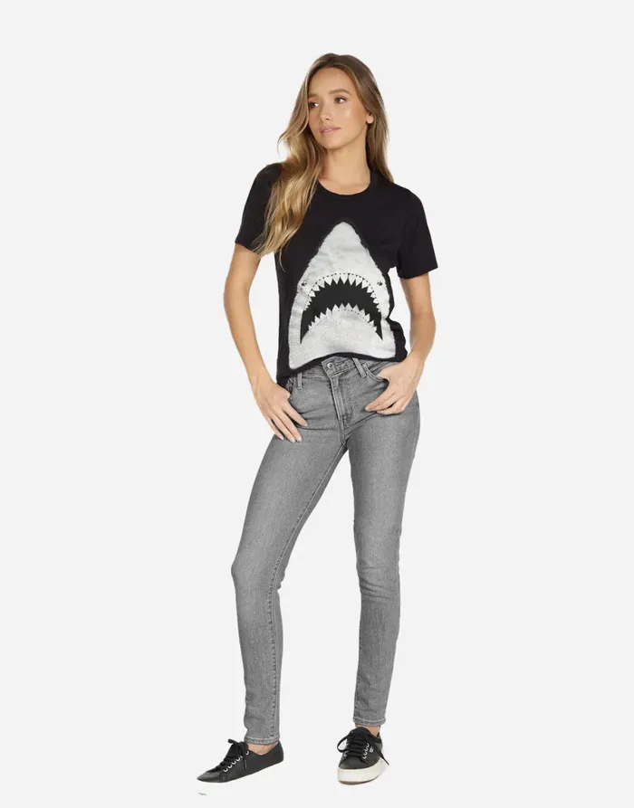 Croft X Crystal Shark Black Women039s Lauren Moshi Short Sleeve
