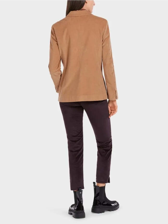 Damen Marc Cain Blazer Blazer Im Weichen Material Dark Camel
