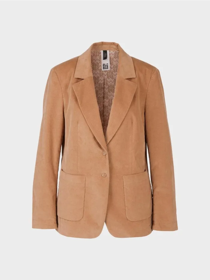 Damen Marc Cain Blazer Blazer Im Weichen Material Dark Camel