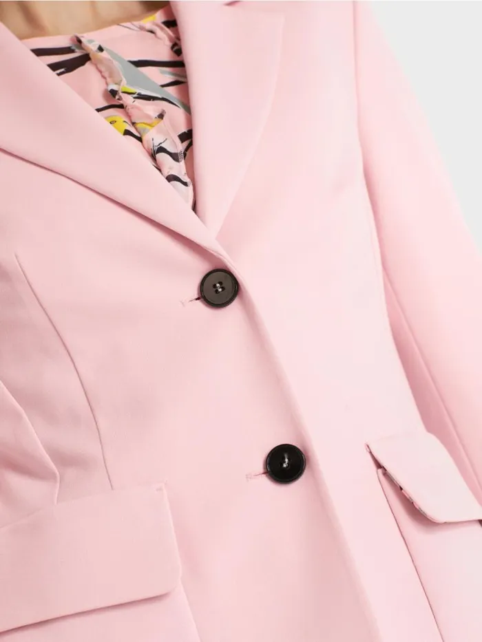 Damen Marc Cain Blazer Blazer Mit Wiener Nhten Soft Powder Pink