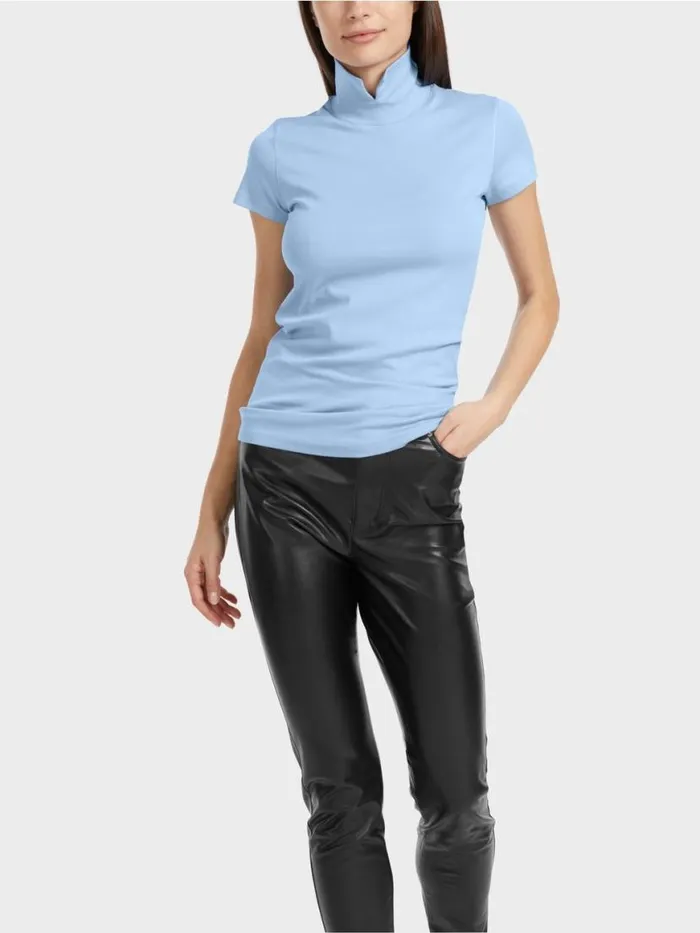 Damen Marc Cain Shirts and Tops Hochgeschlossenes TShirt Dark Summer Sky