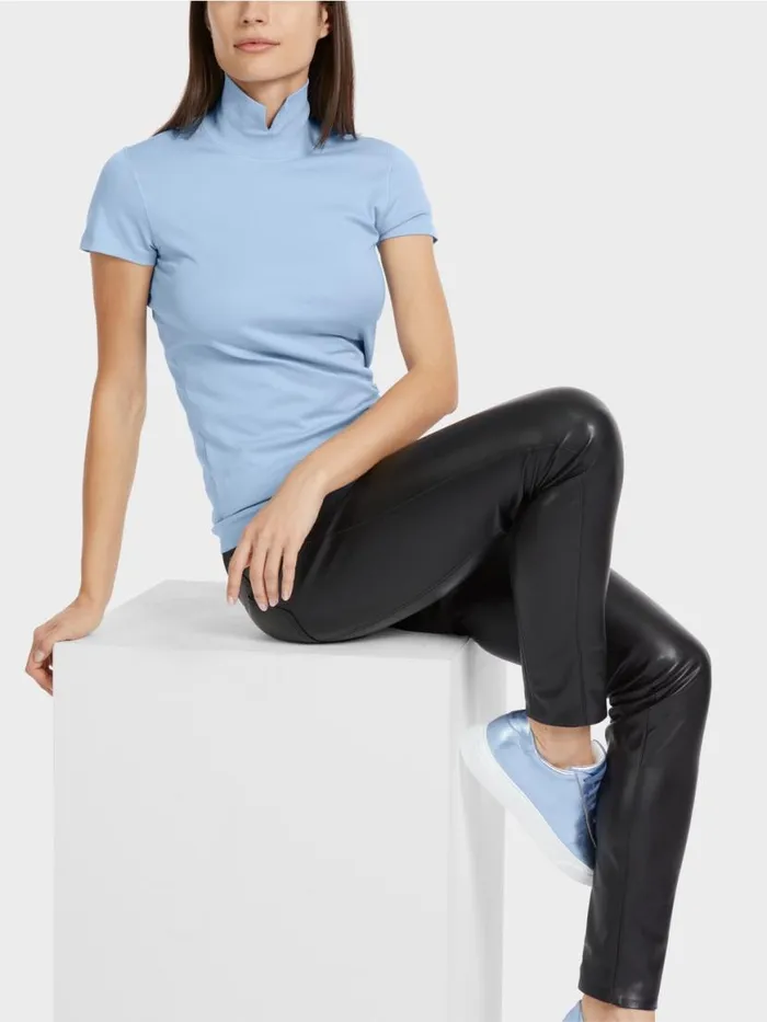 Damen Marc Cain Shirts and Tops Hochgeschlossenes TShirt Dark Summer Sky